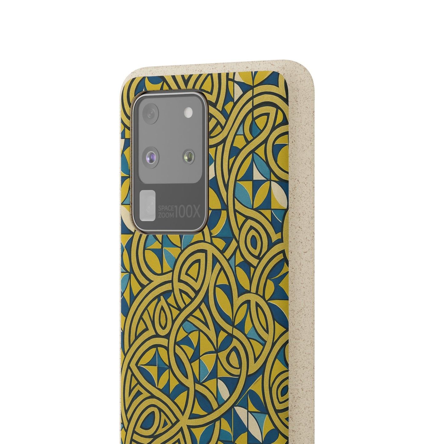Yellow & Blue Abstract Doodle - Biodegradable Case