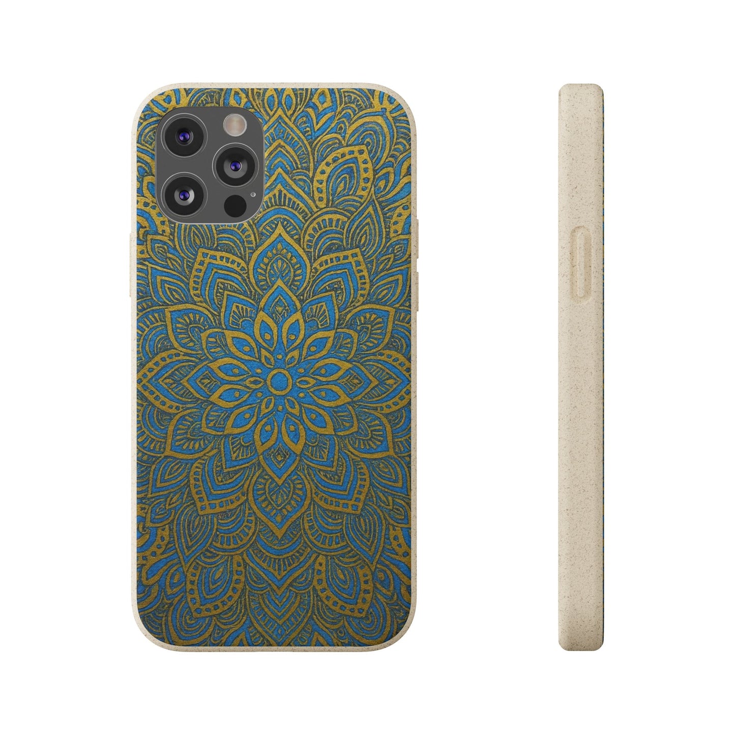 Gold & Blue Mandala - Biodegradable Case