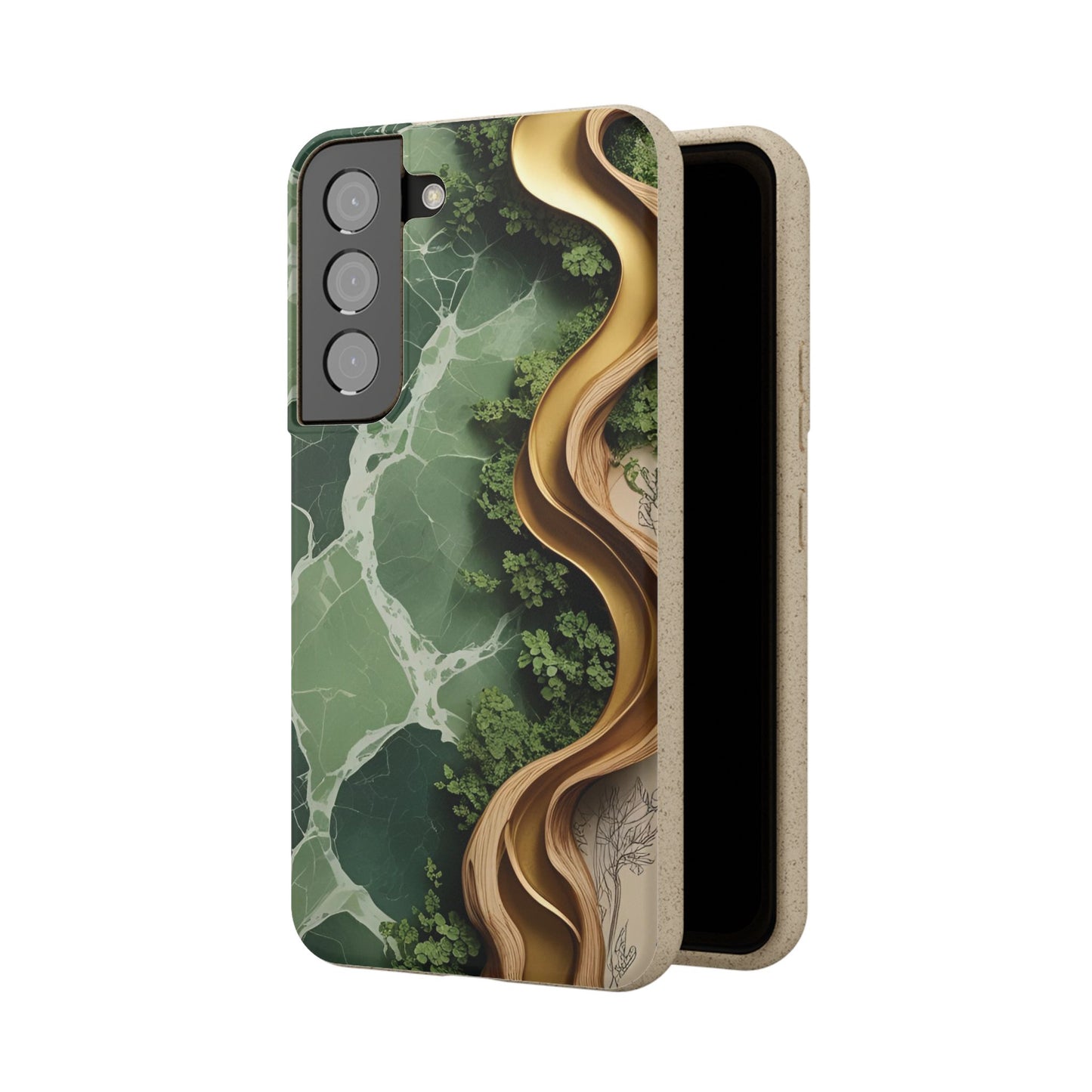 Marble Golden Wood - Biodegradable Case