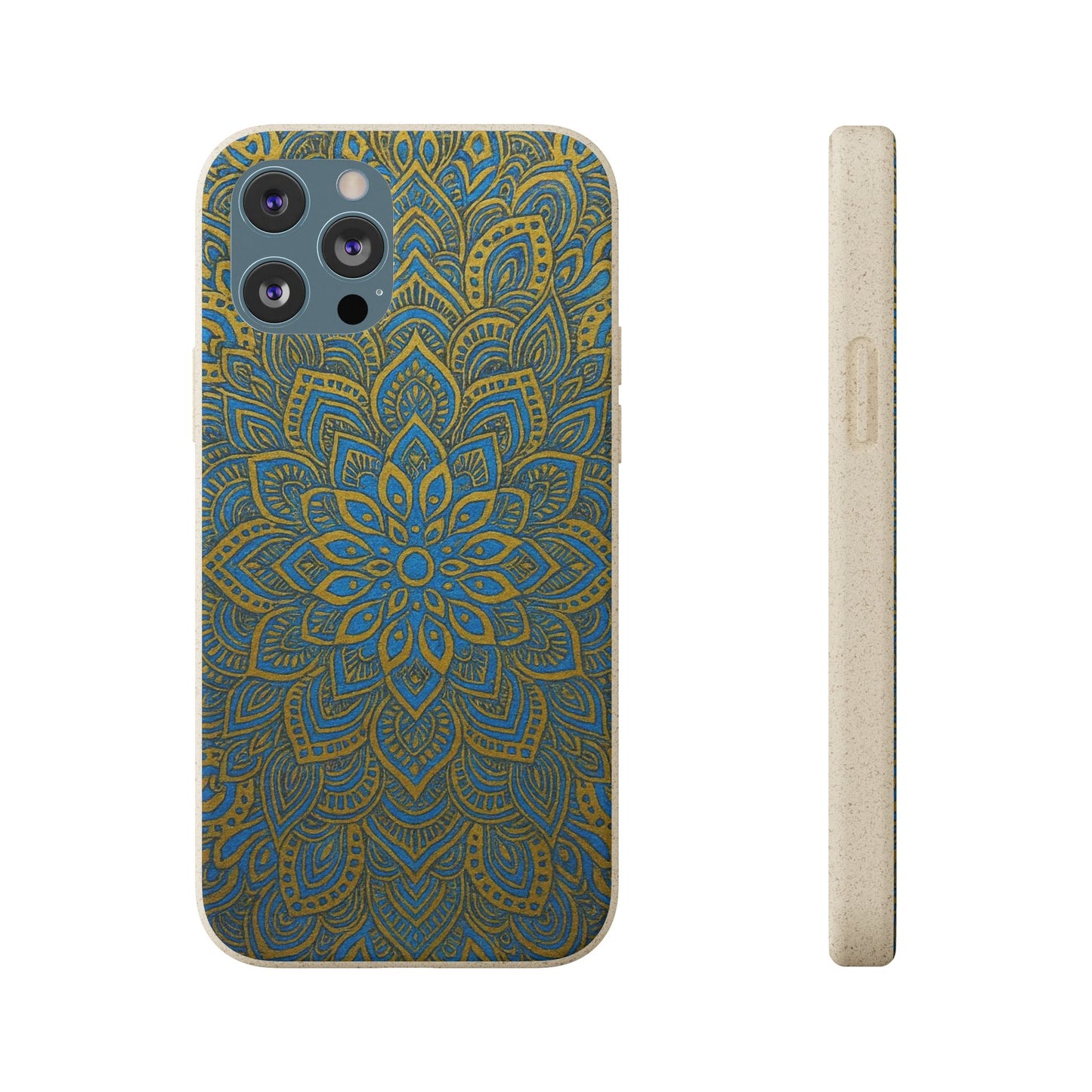 Gold & Blue Mandala - Biodegradable Case