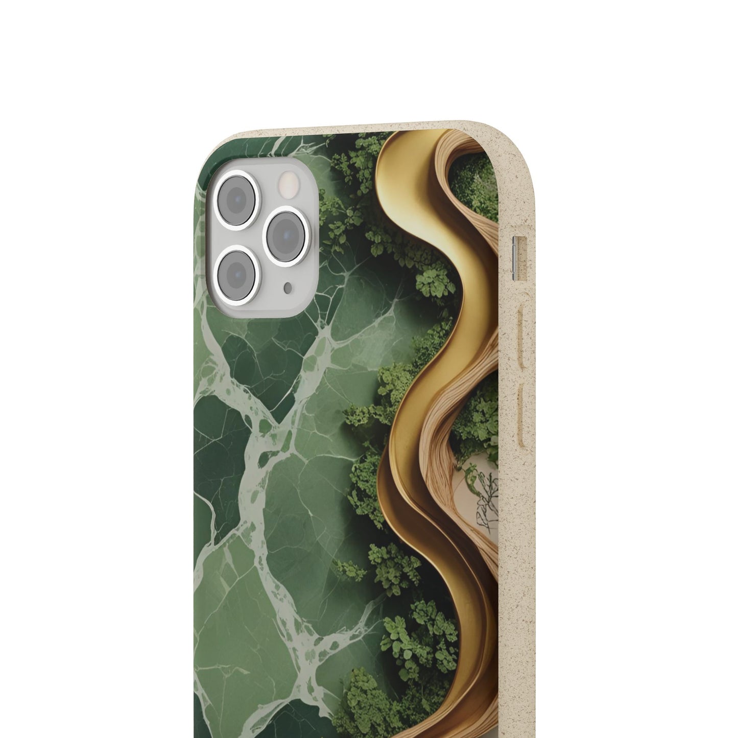 Marble Golden Wood - Biodegradable Case