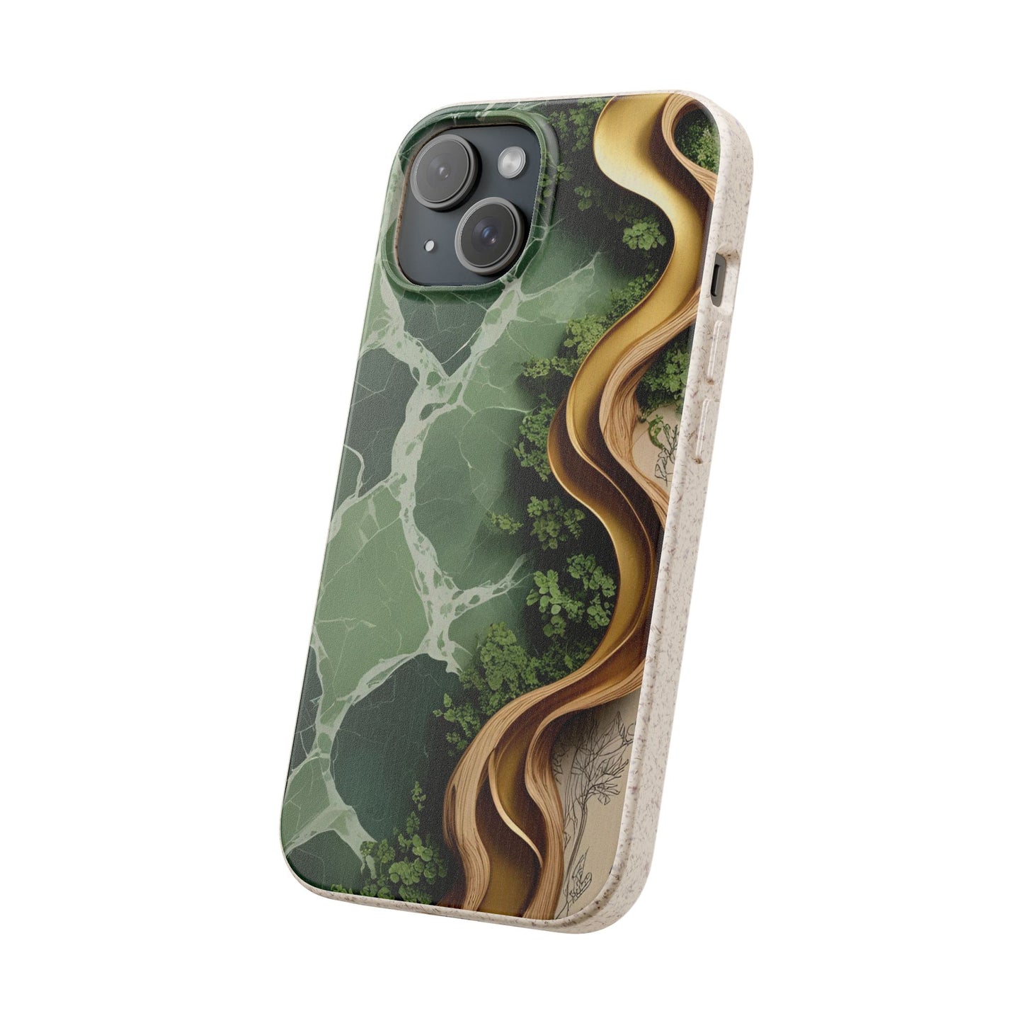 Marble Golden Wood - Biodegradable Case