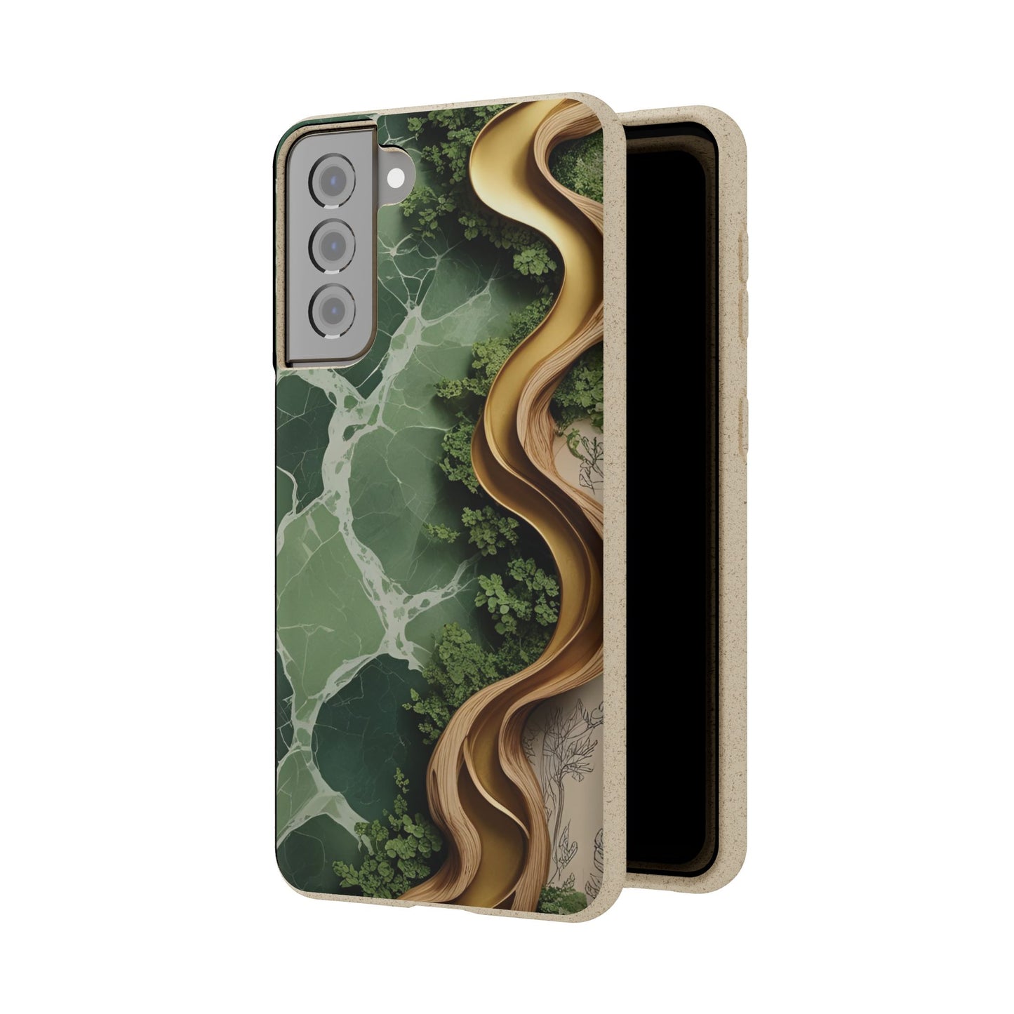Marble Golden Wood - Biodegradable Case