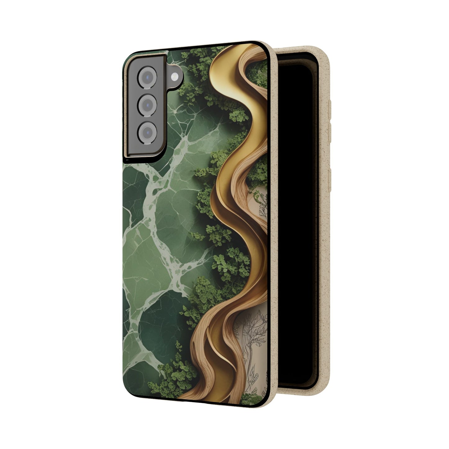 Marble Golden Wood - Biodegradable Case