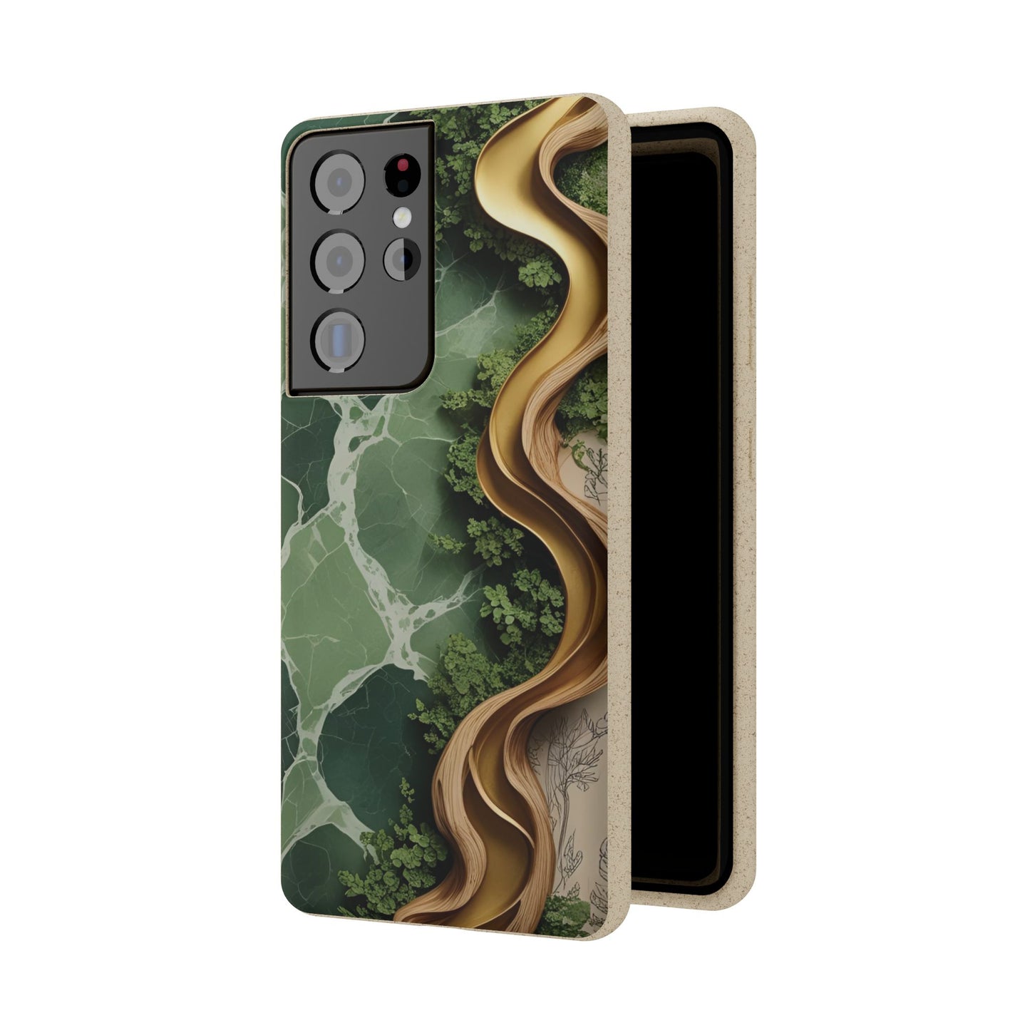 Marble Golden Wood - Biodegradable Case