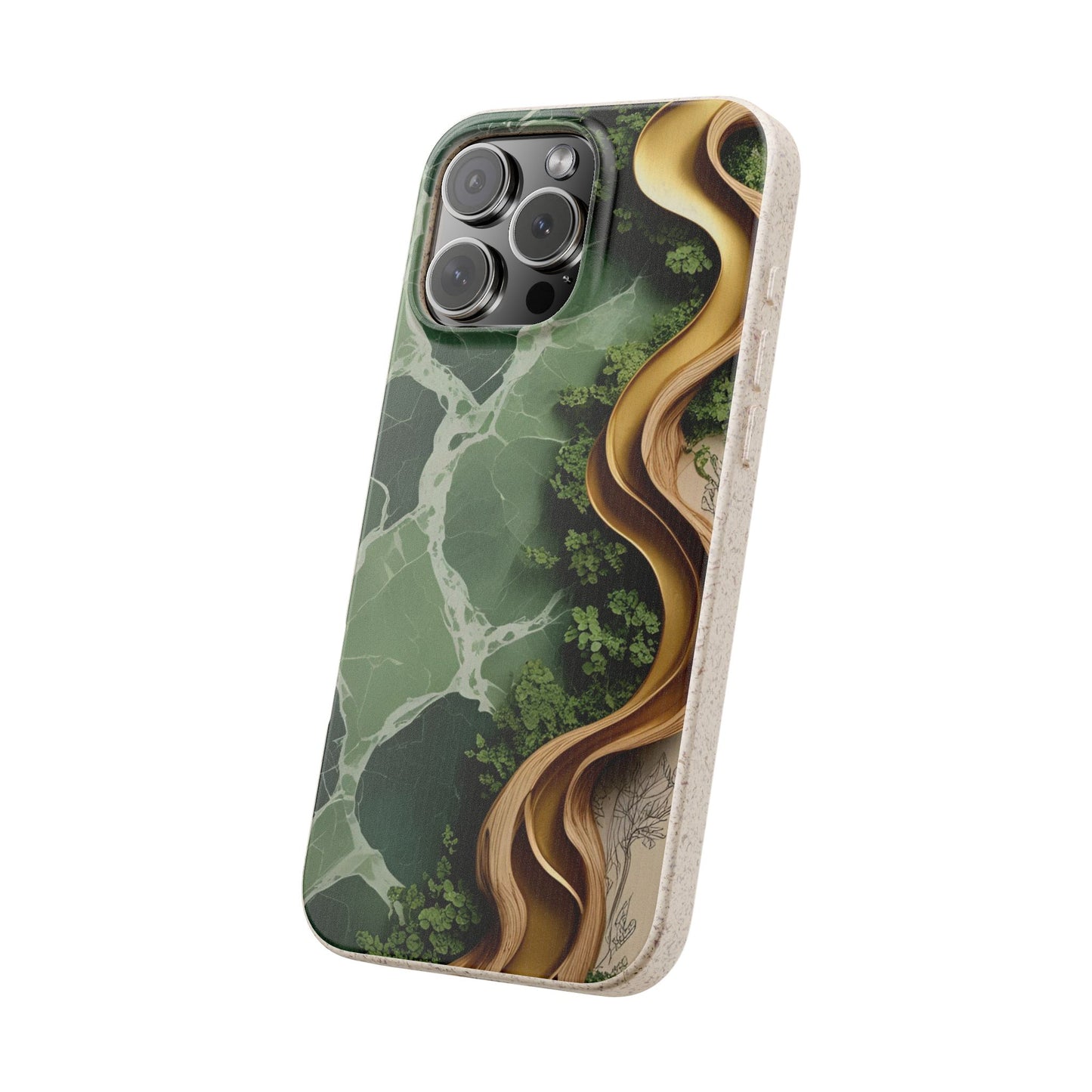 Marble Golden Wood - Biodegradable Case