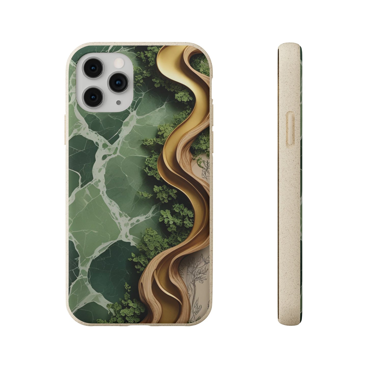 Marble Golden Wood - Biodegradable Case