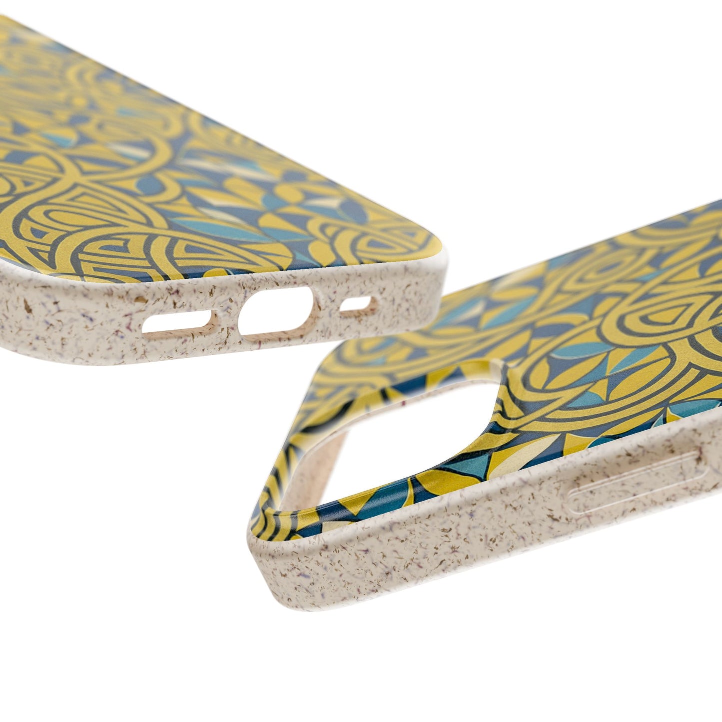 Yellow & Blue Abstract Doodle - Biodegradable Case