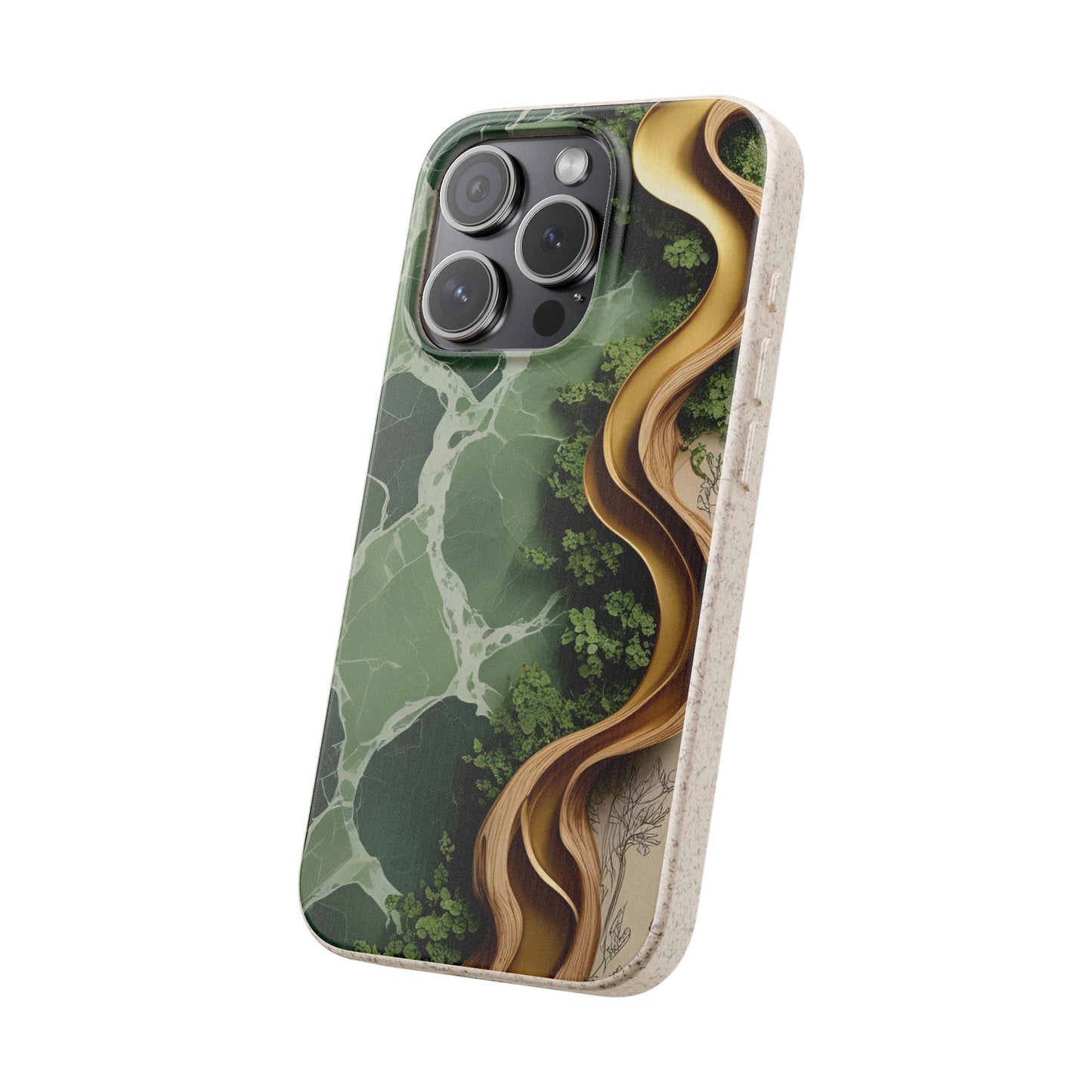 Marble Golden Wood - Biodegradable Case