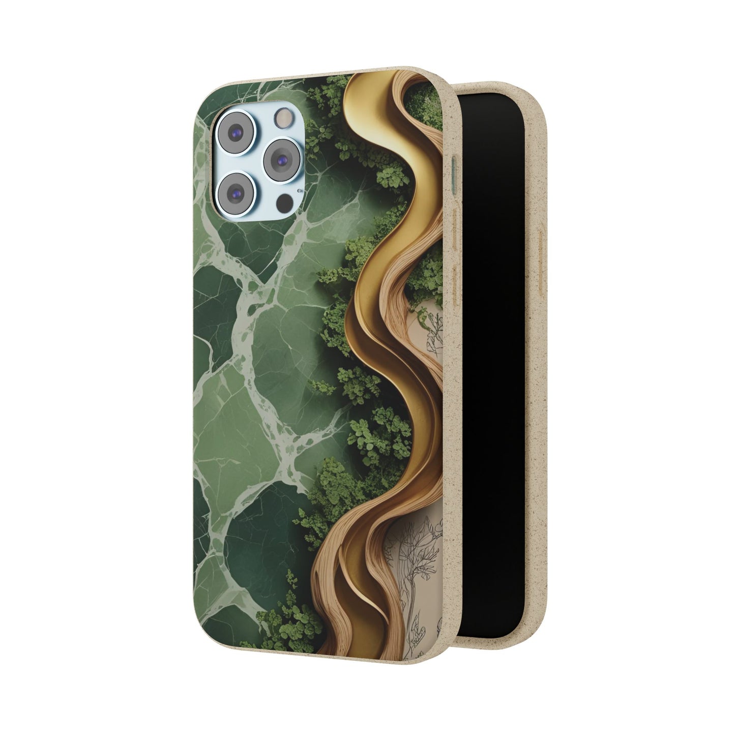Marble Golden Wood - Biodegradable Case