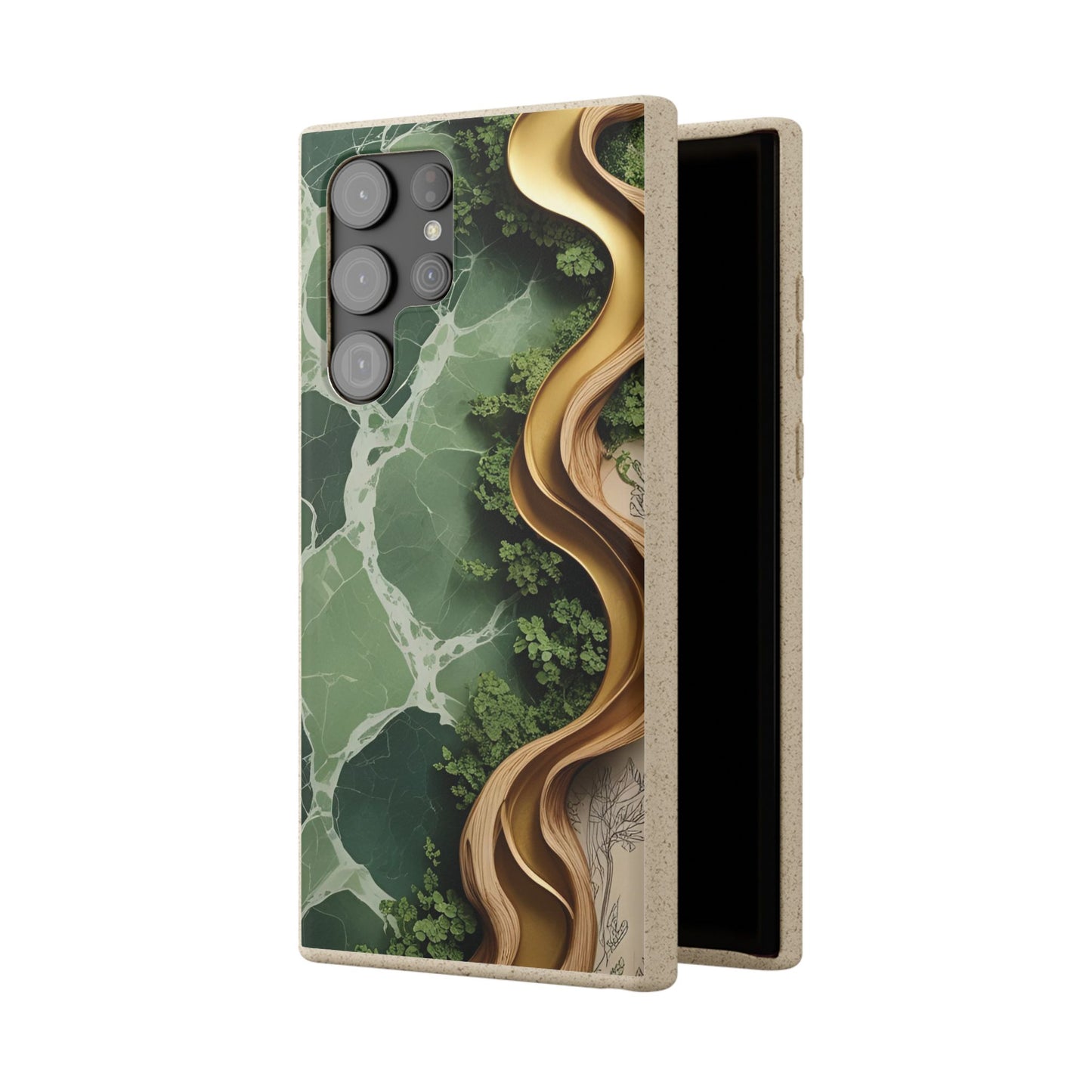 Marble Golden Wood - Biodegradable Case