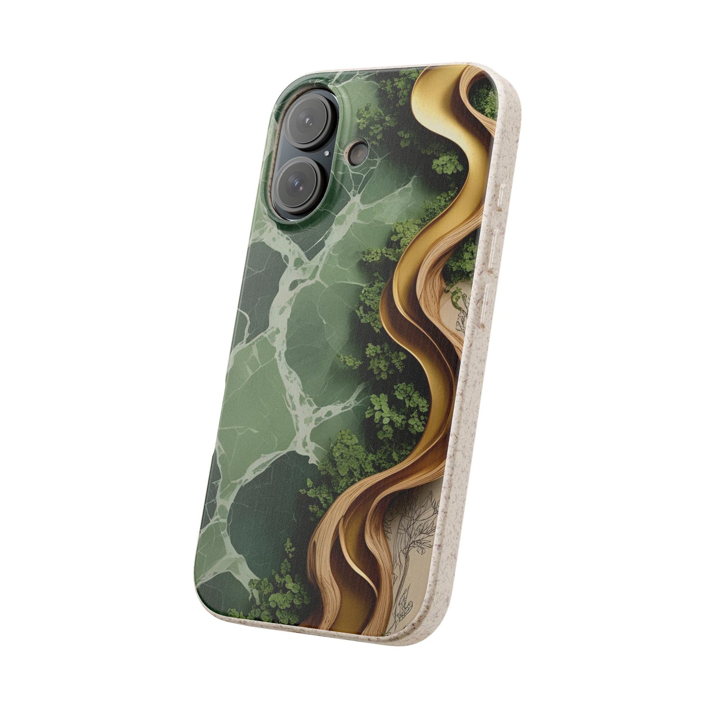 Marble Golden Wood - Biodegradable Case