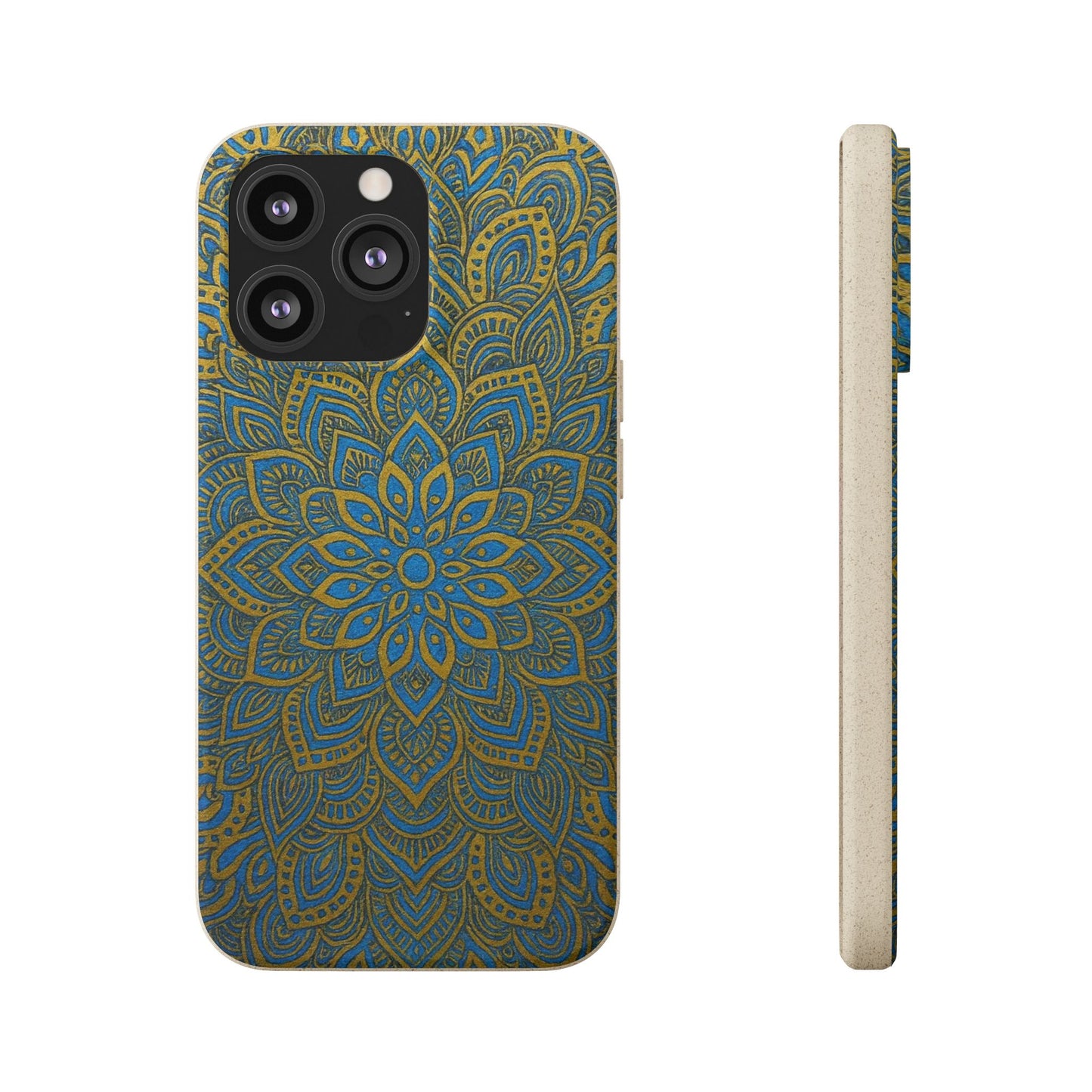 Gold & Blue Mandala - Biodegradable Case
