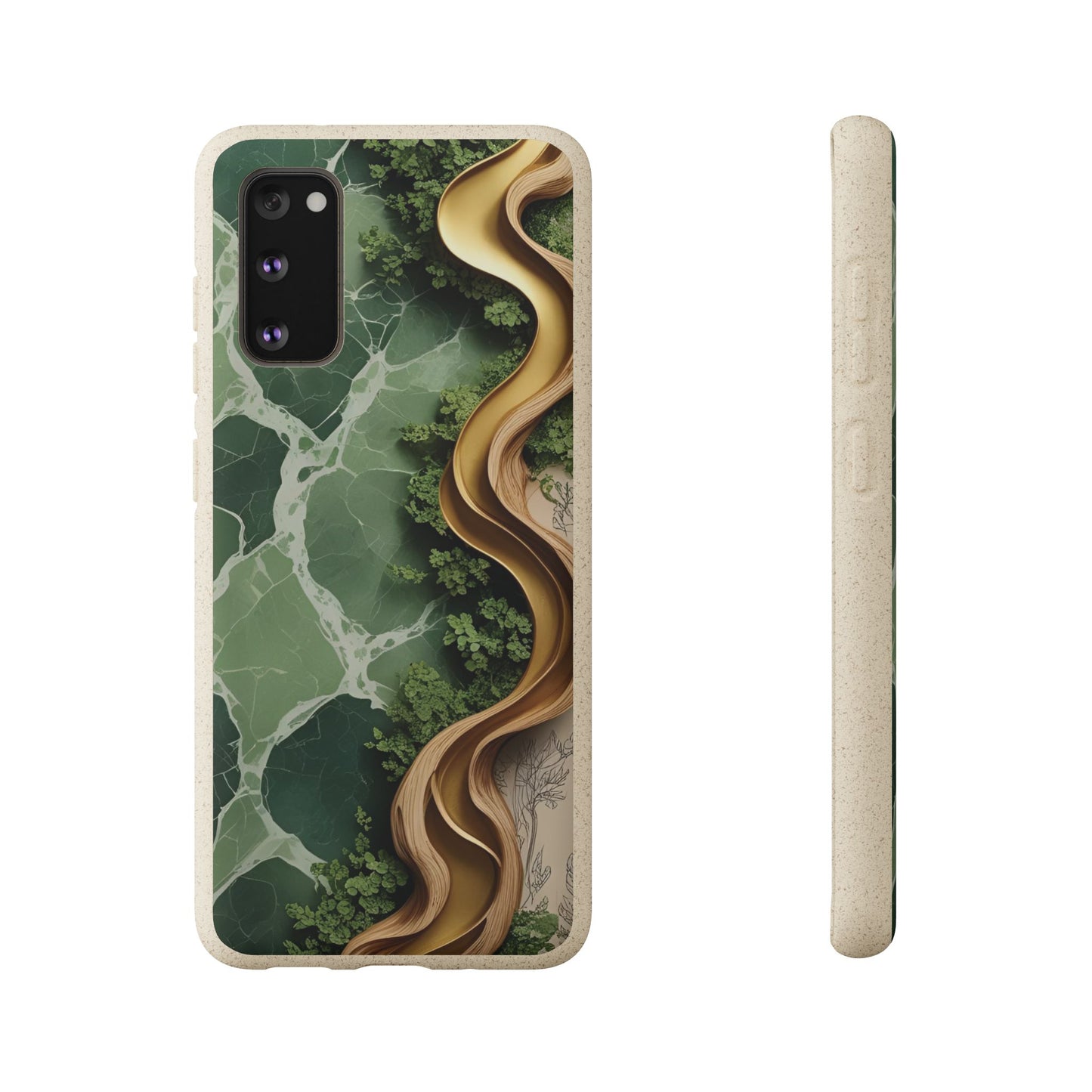 Marble Golden Wood - Biodegradable Case