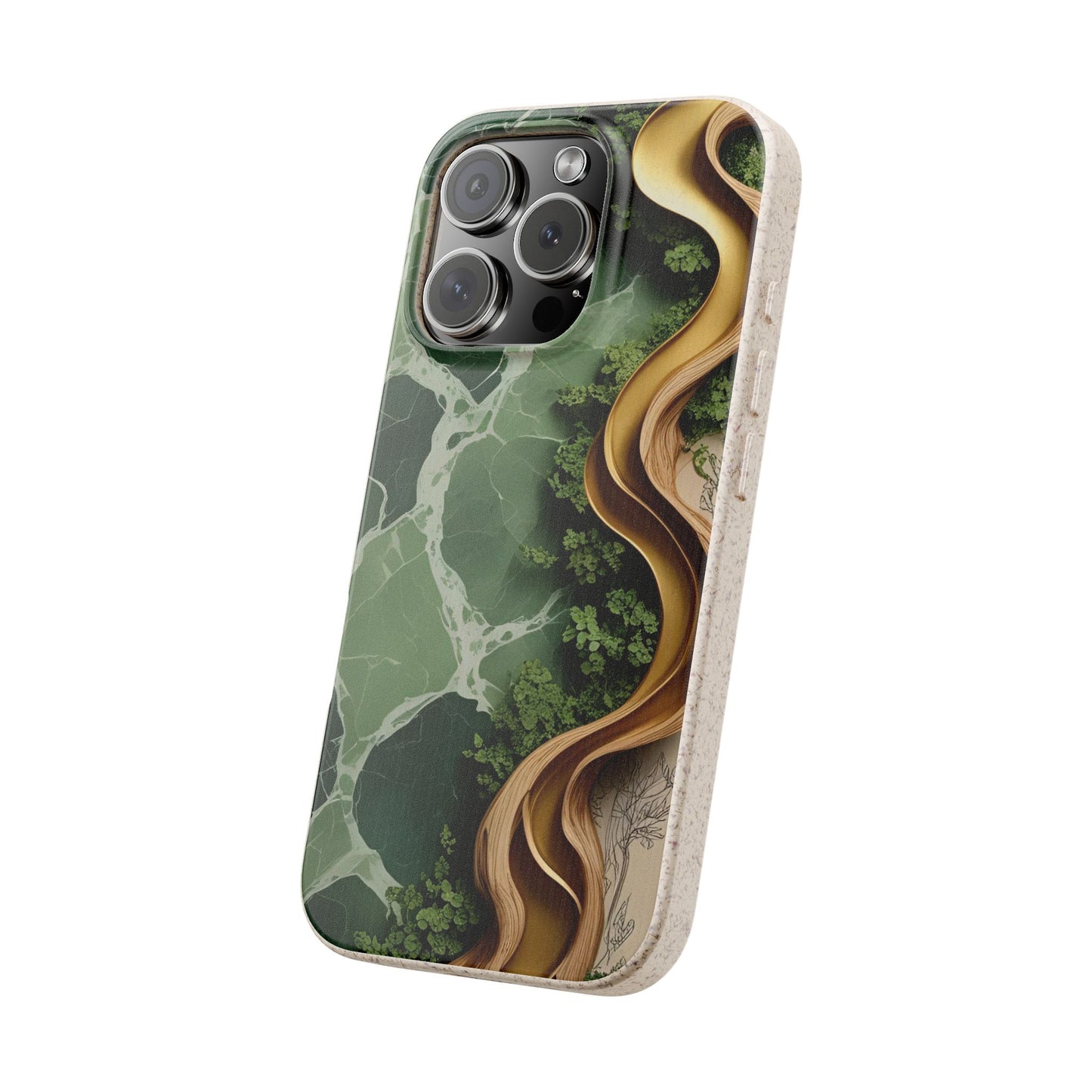 Marble Golden Wood - Biodegradable Case