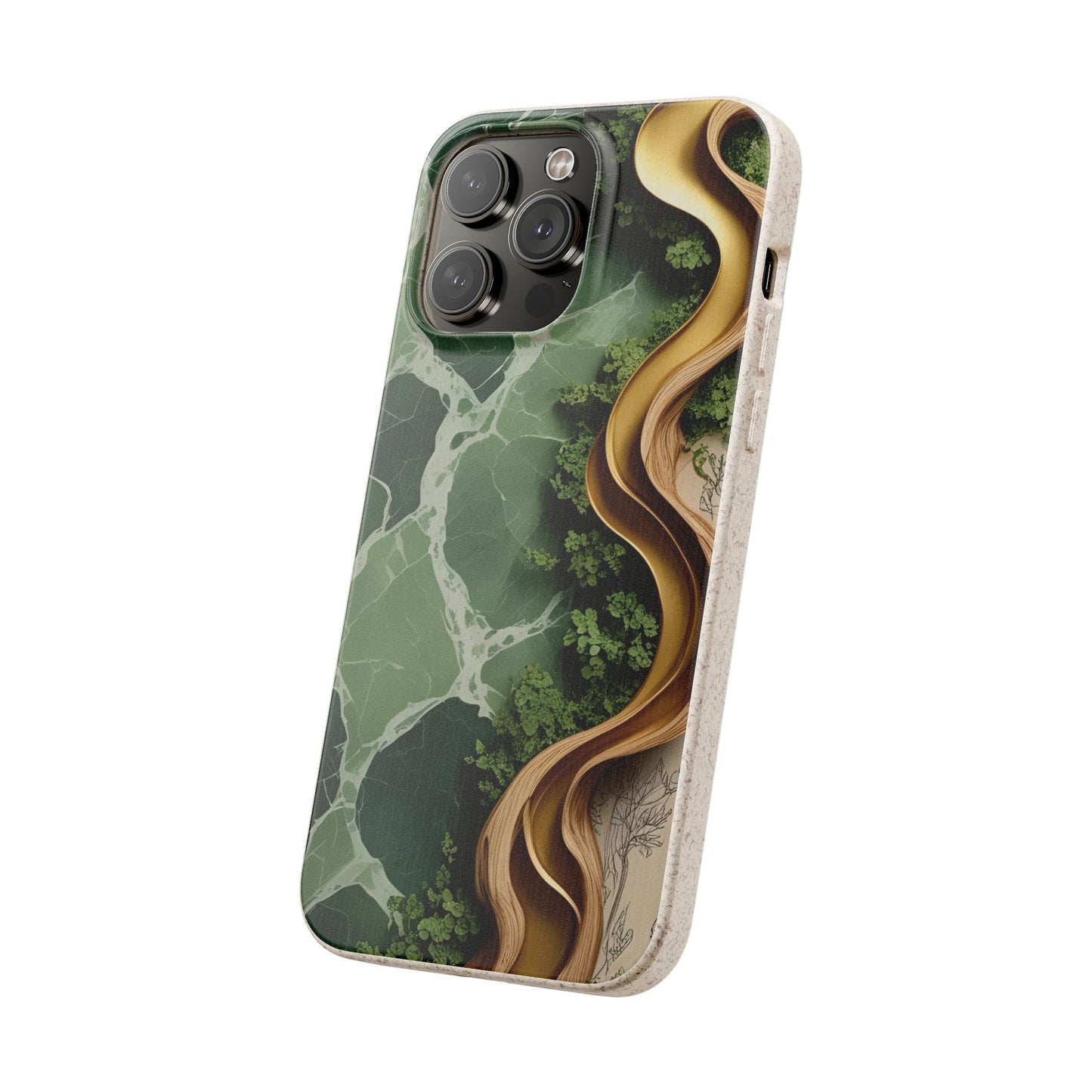 Marble Golden Wood - Biodegradable Case