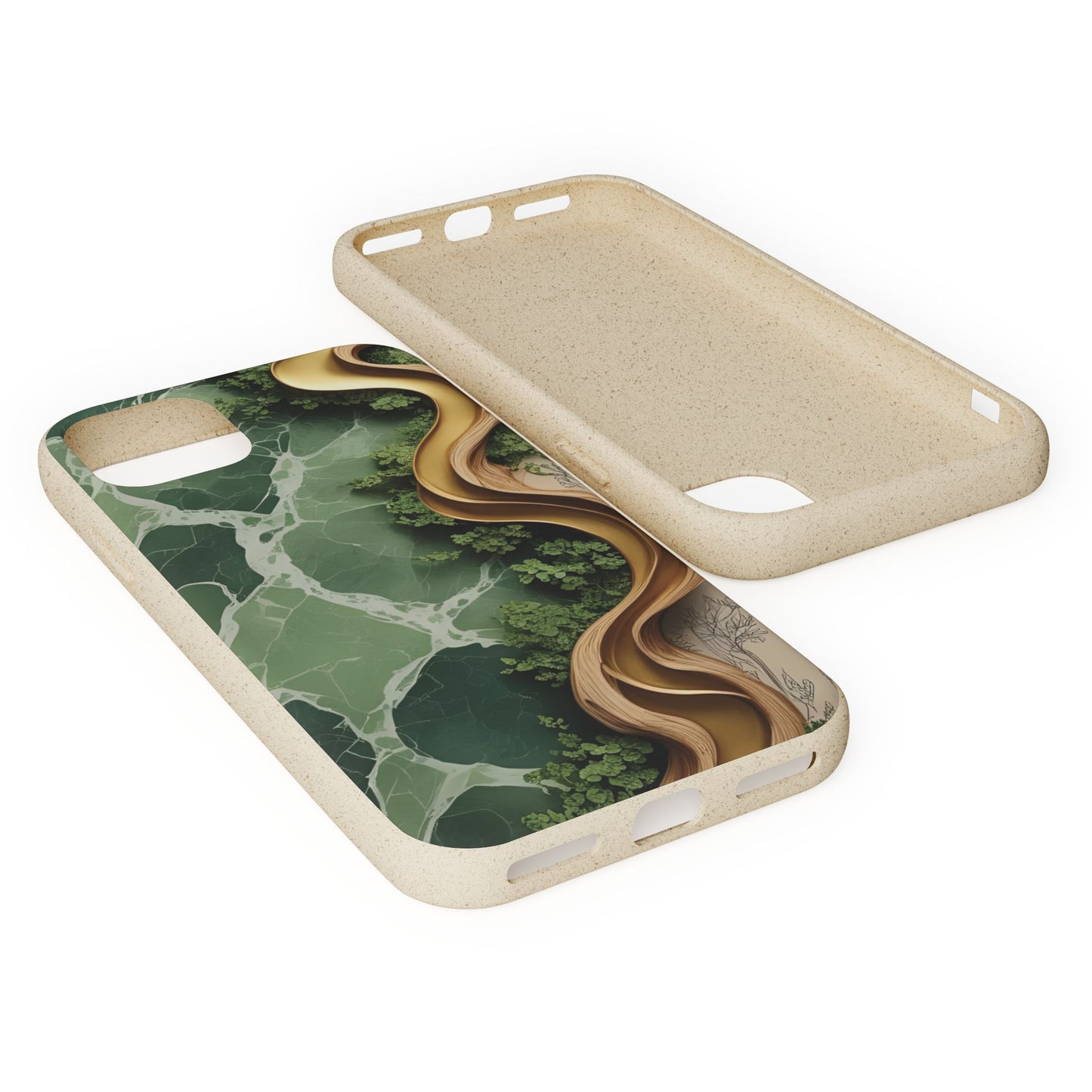Marble Golden Wood - Biodegradable Case