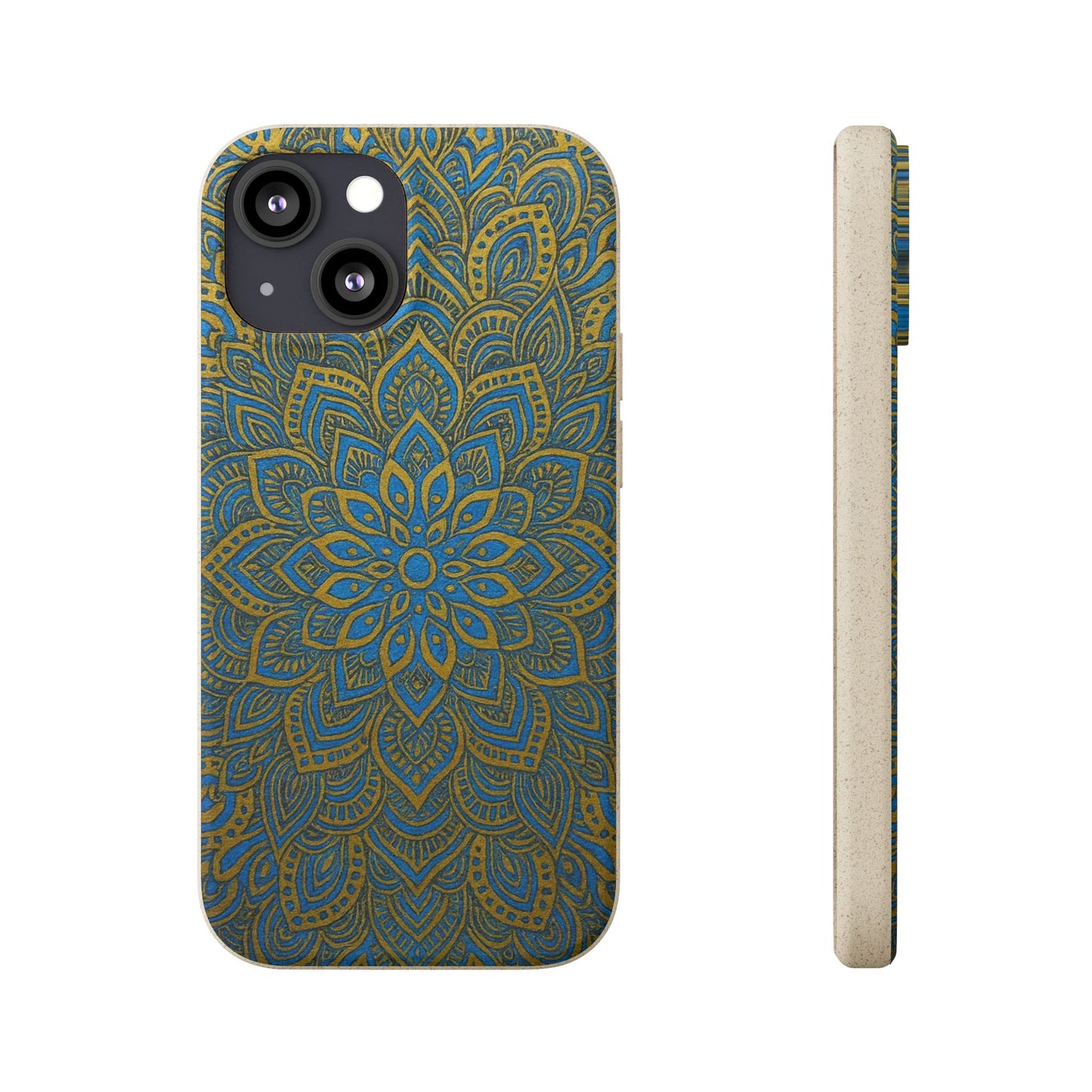 Gold & Blue Mandala - Biodegradable Case