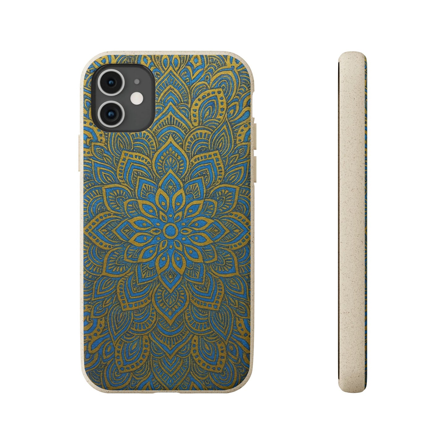 Gold & Blue Mandala - Biodegradable Case