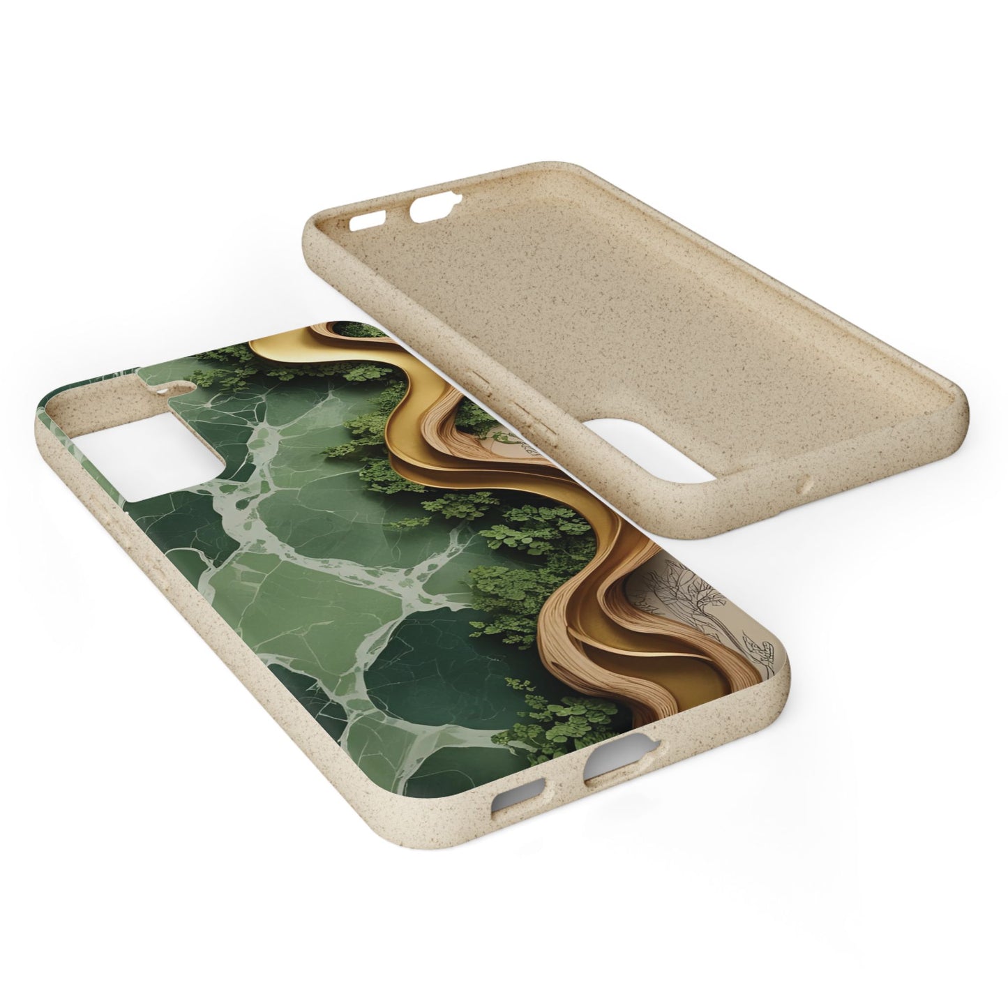 Marble Golden Wood - Biodegradable Case