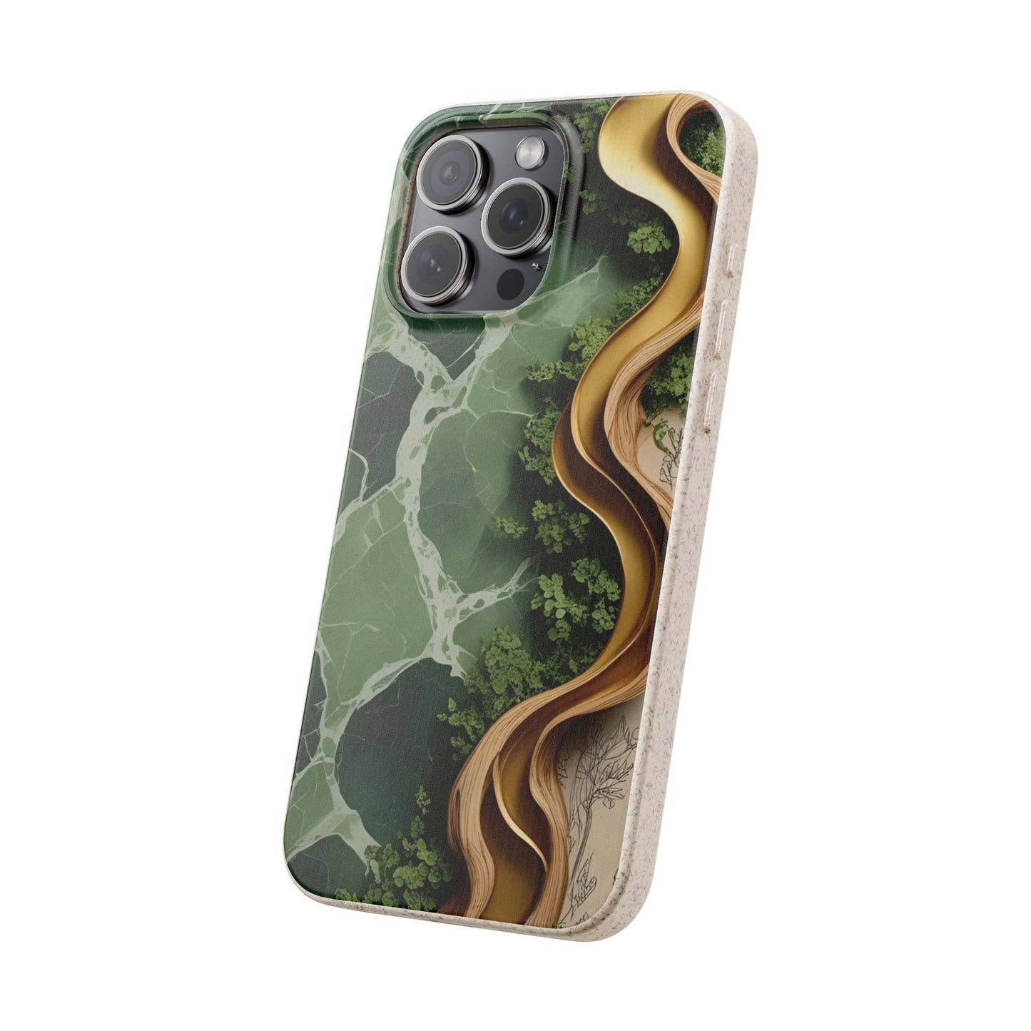 Marble Golden Wood - Biodegradable Case