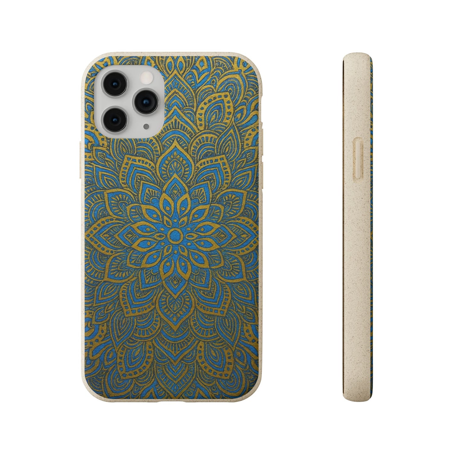 Gold & Blue Mandala - Biodegradable Case