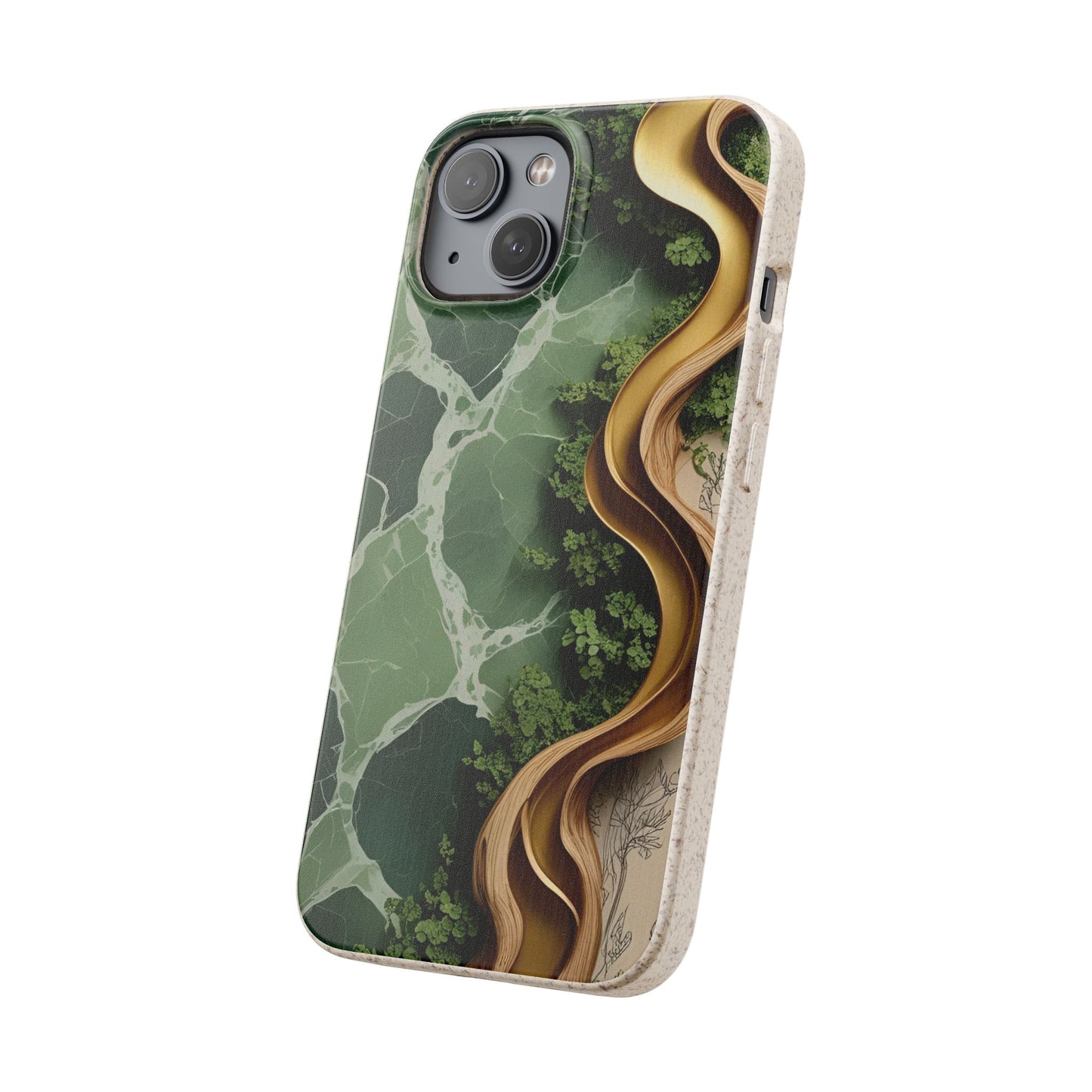 Marble Golden Wood - Biodegradable Case