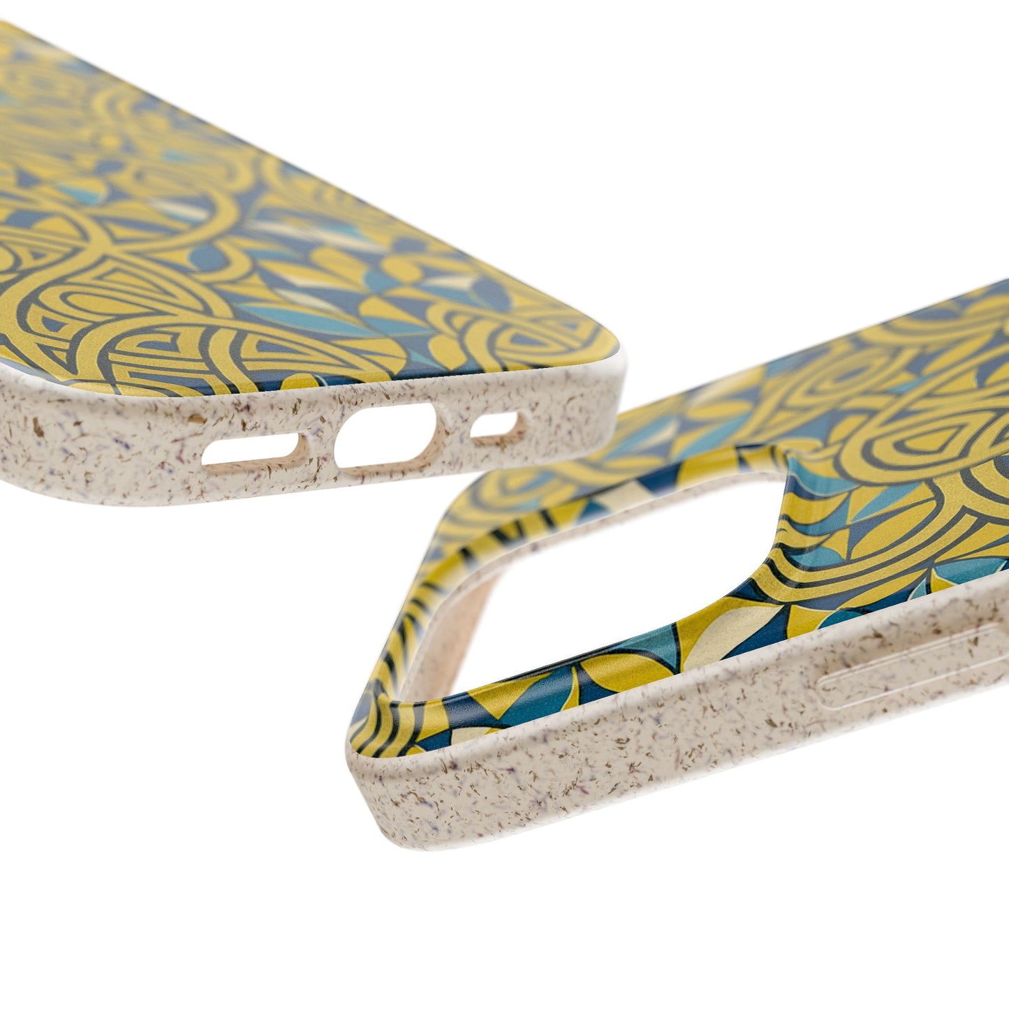 Yellow & Blue Abstract Doodle - Biodegradable Case