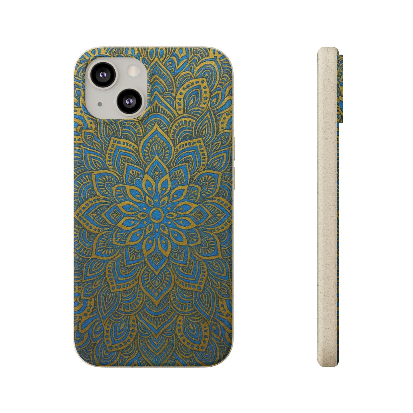 Gold & Blue Mandala - Biodegradable Case