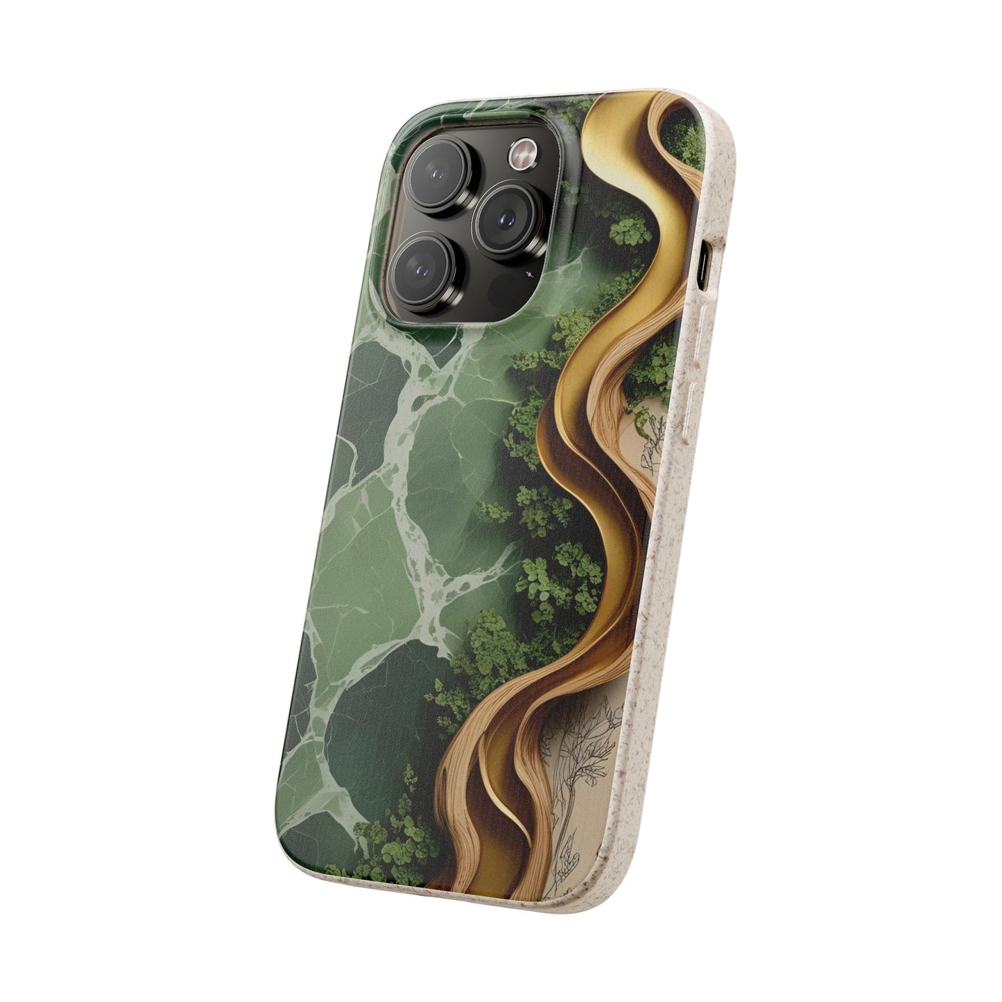 Marble Golden Wood - Biodegradable Case