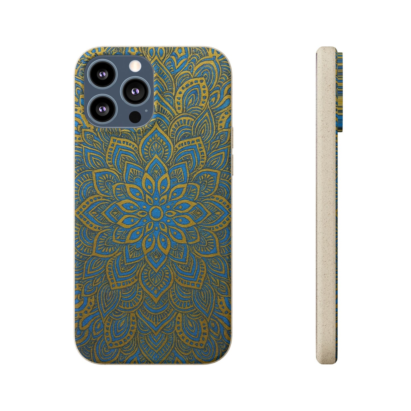 Gold & Blue Mandala - Biodegradable Case