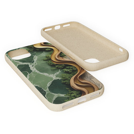Marble Golden Wood - Biodegradable Case