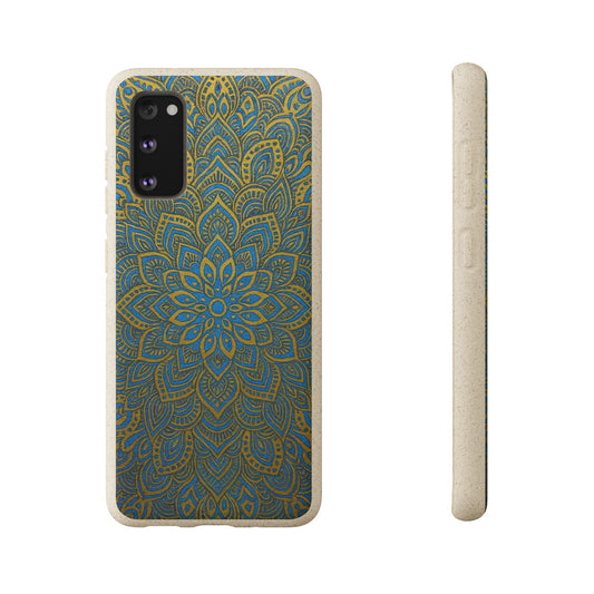 Gold & Blue Mandala - Biodegradable Case