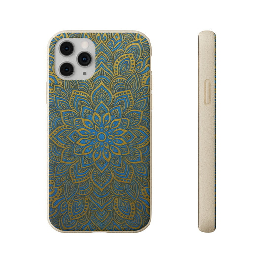 Gold & Blue Mandala - Biodegradable Case