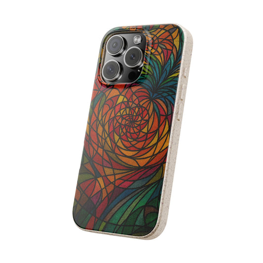 Stained Glass Flower - Biodegradable Case