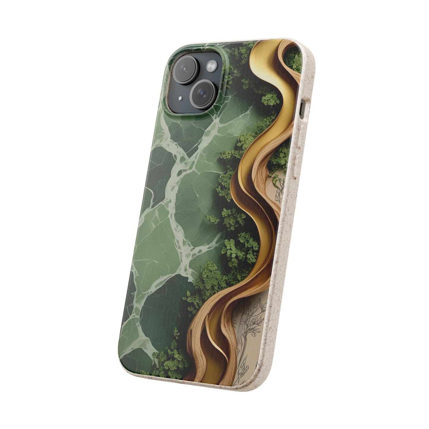Marble Golden Wood - Biodegradable Case